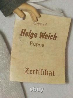12 Hand Wood Carved Boy Doll By Helga Weich From Germany 2005 WithBox