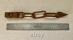 #17 Vintage Folk Art Carved Wood Chain with Heart and Caged Ball 12 From $167.00