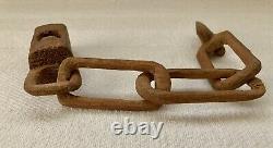 #17 Vintage Folk Art Carved Wood Chain with Heart and Caged Ball 12 From $167.00