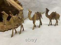 18 Piece Nativity Set Hand Carved from Olive Wood in Bethlehem