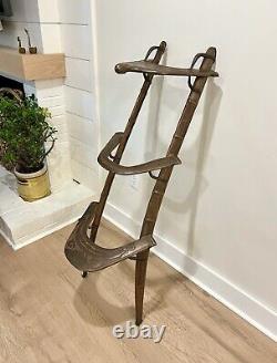 1800's Antique Camel Saddle From Pakistan RARE Metal & Wood