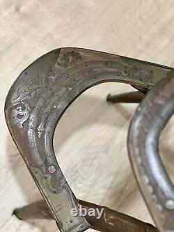 1800's Antique Camel Saddle From Pakistan RARE Metal & Wood