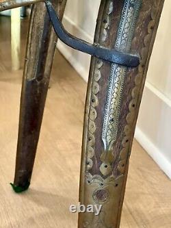 1800's Antique Camel Saddle From Pakistan RARE Metal & Wood