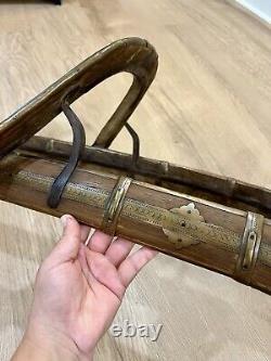 1800's Antique Camel Saddle From Pakistan RARE Metal & Wood