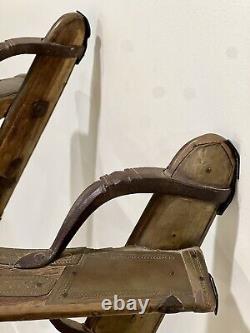 1800's Antique Camel Saddle From Pakistan RARE Metal & Wood