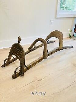 1800's Antique Camel Saddle From Pakistan RARE Metal & Wood