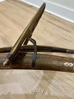 1800's Antique Camel Saddle From Pakistan RARE Metal & Wood