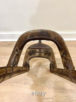 1800's Antique Camel Saddle From Pakistan RARE Metal & Wood