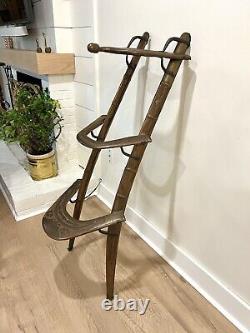 1800's Antique Camel Saddle From Pakistan RARE Metal & Wood