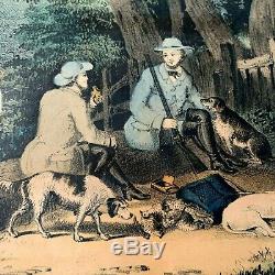 1857-72 Original Currier & Ives Lithograph Return from the Woods Hunting Palmer