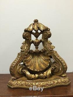 18TH. C. FRENCH LXV ANTIQUE LARGE CARVED GILT WALL BRACKET from Christies NY