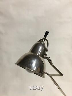 1920s Original Vintage Adjustable Nickel Desk Lamp by Edouard Buquet from Wyeth