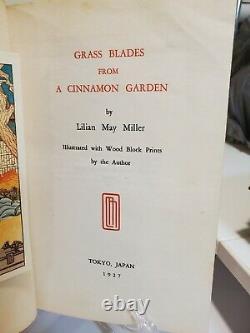 1927 Lilian May Miller, Grass Blades from a Cinnamon Garden book, 4 wood blocks