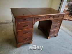 1930's Antique executive Desk Original used at Carlyle hotel from 1930's- 1998