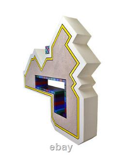 1980's Paul Hedrich Stolen from Everyone Abstract Geometric Wood Sculpture