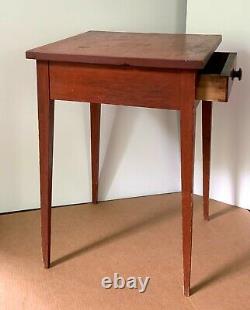 19th C. Country Hepplewhite One-Drawer Stand from Bucks County, PA
