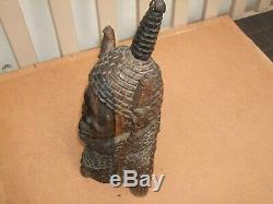 19th Century African Antique Wooden Sculpture From Benin Tribe Queen