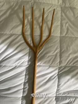 19th Century French-Style Wooden Hay Fork (Pitchfork) Created From Espalier