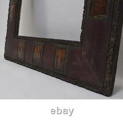 19th cent old wooden frame with scenes from the Bible dimensions 16.7 x 12.8 in