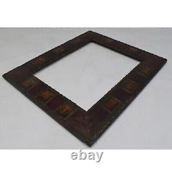 19th cent old wooden frame with scenes from the Bible dimensions 16.7 x 12.8 in