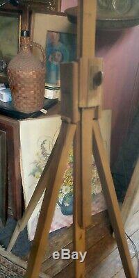 19th century Painter easel, brought from Europe by disciples of Joaquín Sorolla