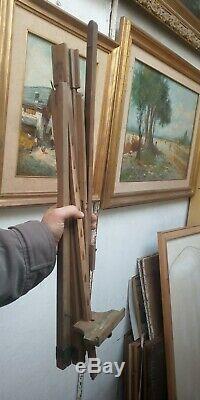 19th century Painter easel, brought from Europe by disciples of Joaquín Sorolla