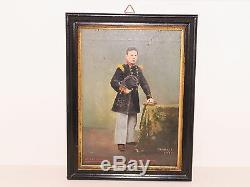 19th century small painting French soldier from 1870