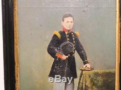 19th century small painting French soldier from 1870