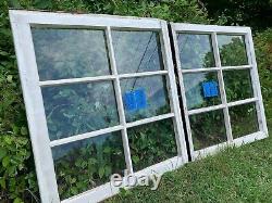 2 -28 x 25 Vintage Window sashes old 6 pane From 1946 Arts & Craft