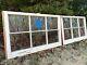 2 32 X 20 Vintage Window Sashes Old 6 Pane Frame From 1970s Arts & Craft