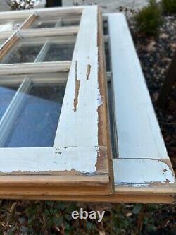 2 32 x 20 Vintage Window sashes old 6 pane Frame From 1970s Arts & Craft
