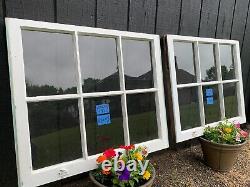 2 -32 x 27-1/2 Vintage Window sashes old 6 pane From 1932 Arts & Craft