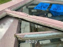 2 34 x 17 Vintage Basement Window Sashes 3 pane From 1940s Arts & Crafts