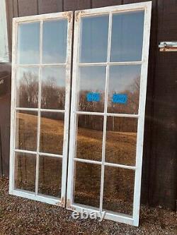 2 Antique Vintage 8 panes Casement Window sash 18-1/2 x 51 from 1928