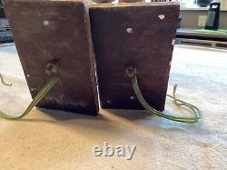 2 French Farmhouse-Wood, Gilt Metal, DISTRESSED SCONCES, Resorced from NOLA