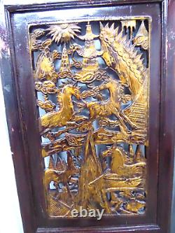 2 Large Carved Chinese Panels From The Estate Of An Antique Dealer