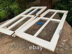 2 Vintage Double Casement Rare Size Window sashes 29-1/4 x 36-1/2 from 1940s