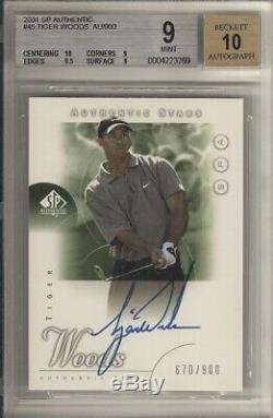 2001 Tiger Woods SP Authentic #45 /900 RC BGS 9 10 Auto & Centering. 5 from GEM