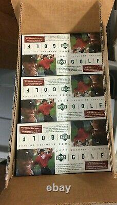 2001 Upper Deck Golf Rack BOX From Sealed Case FASC Tiger Woods Rookies/Inserts