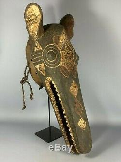 200629 Large Old Tribal Used African Mask from the Gurunsi Burkina Faso