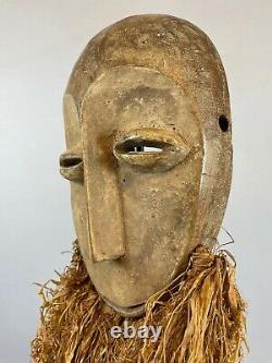 210941- Tribal used African mask from the Lega Bwami Congo