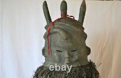 230323 Antique African double face Head Mask from the Mende People Liberia