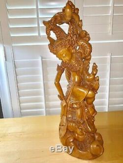 24 Sita Sculpture carved in on piece of Teak Wood from the Indonesian History