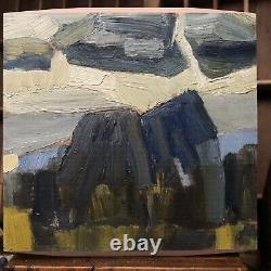 2x6 Landscape No. 407 Oil Painting on Wood Direct From Folk Artist Rob Vetter