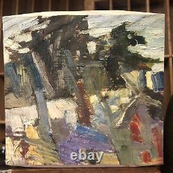 2x6 Landscape No. 413 Oil Painting on Wood Direct From Folk Artist Rob Vetter