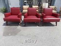 3 Fabulous Hollywood Regency Lounge Chairs From The Raleigh Hotel Miami Beach P
