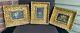 3 Old Still Life Oil Paintings, Gilt Wood Frames From Florentia Made In Spain