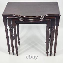 3 Traditional Mahogany Nesting Tables From Bombay Company 22 x 15 x 20 Tall