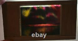 3 wood glass slides from TRI-UNIAL (northern lights aurora borealis)