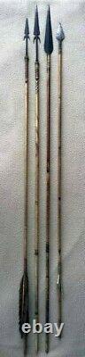 4 Antique Igorot Hunting Spears WWII bring back from Philippines See Desc
